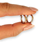 GOLD DEAL | 9ct (9K) Gold Minimalist Everyday Hoop Earrings 14.9mm x 2.1mm