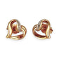GOLD DEAL | 9ct (9K) Y/W Gold The Celeste Hearts Stud Earrings - Refurbished