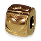 14K Gold Pandora Hearts Solid Gold Clip Charm. R # 1156