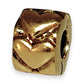 14K Gold Pandora Hearts Solid Gold Clip Charm. R # 1158