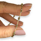 GOLD DEAL | 18ct (18K) Gold Y/W Two Tone Channel & Beads Bracelet Length 19.5cm