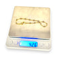 GOLD DEAL | 18ct (18K) Gold Y/W Two Tone Channel & Beads Bracelet Length 19.5cm