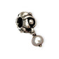SILVER DEAL | Pandora Sterling Silver Dangle Charm - Bloom Gray Pearl