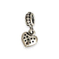 SILVER DEAL | Sterling Silver Charm - Black Pave Heart