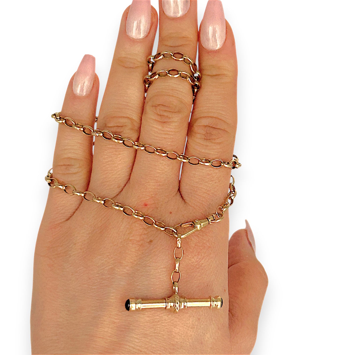 GOLD DEAL | 9ct (9K) Gold Vintage Luxe Belcher Chain with T Bar 44cm