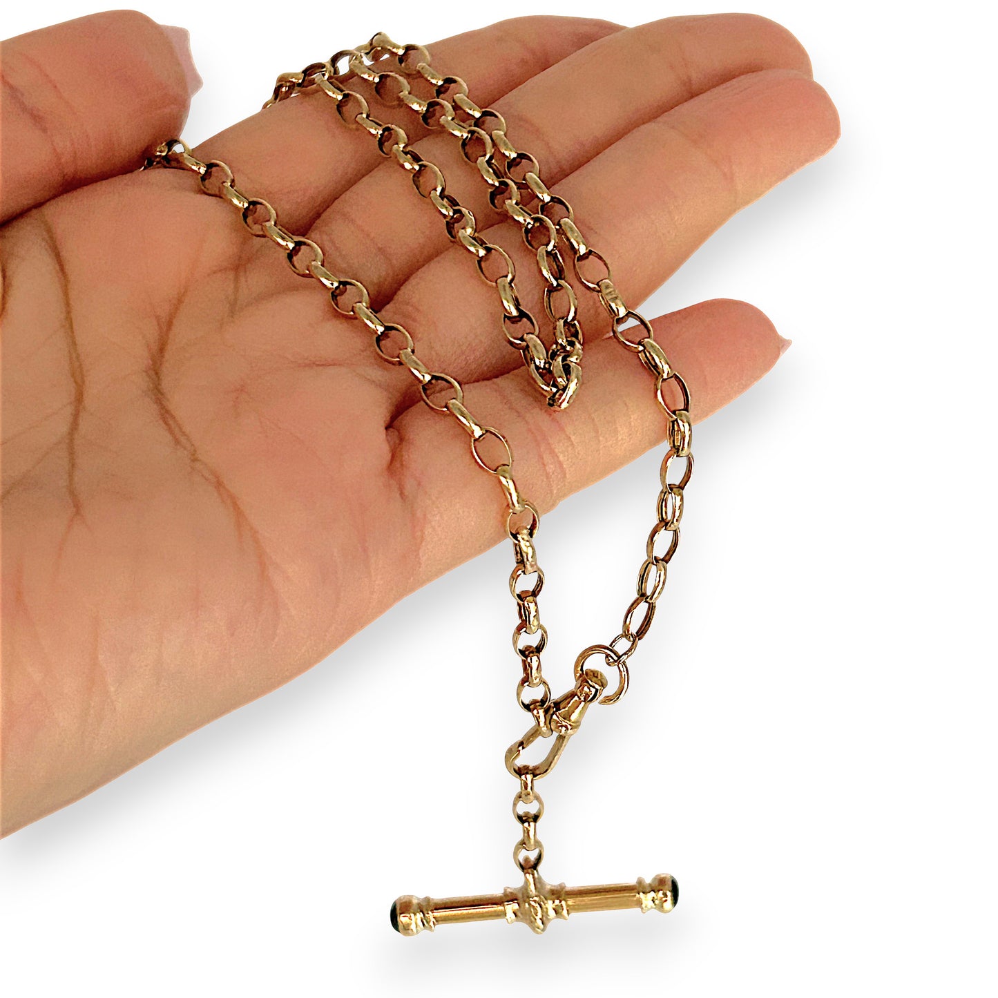 GOLD DEAL | 9ct (9K) Gold Vintage Luxe Belcher Chain with T Bar 44cm