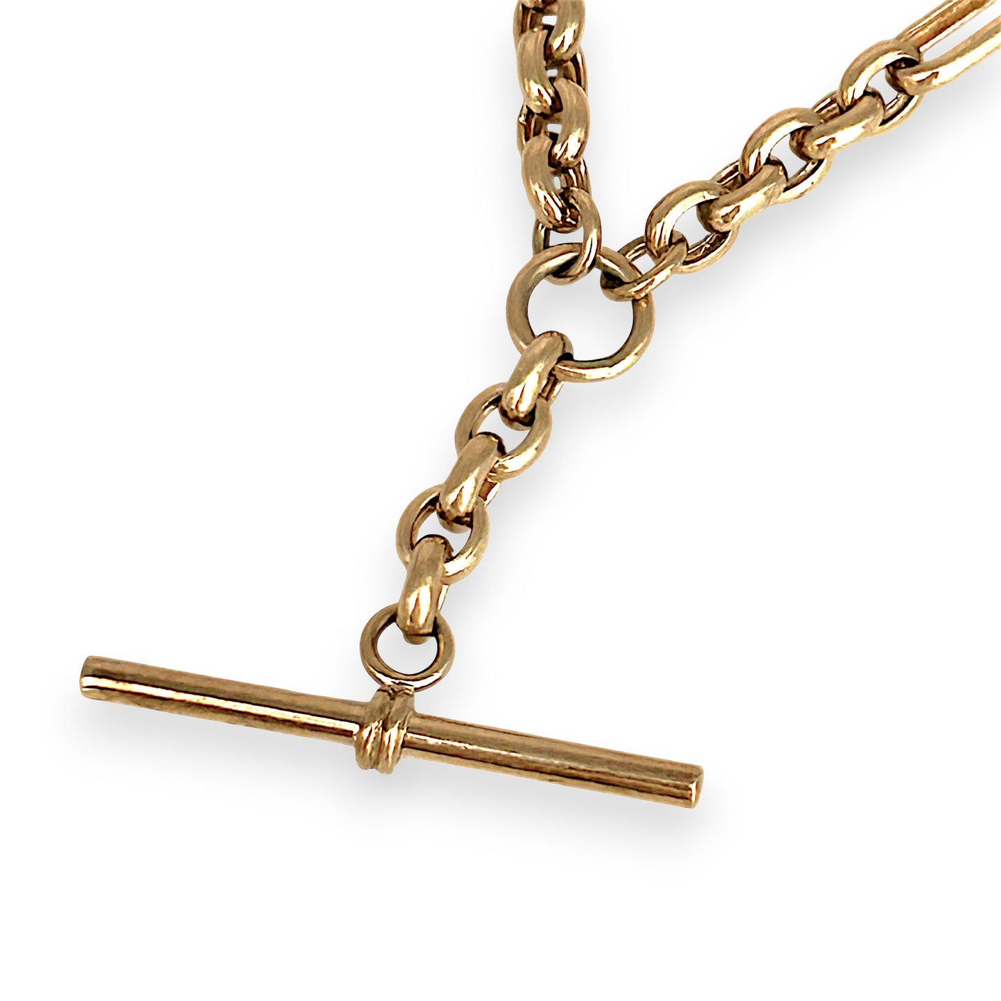 GOLD DEAL | 9ct (9K) Gold Prestige Figaro Chain T Bar, Stunning Investment. Valuation $9,000
