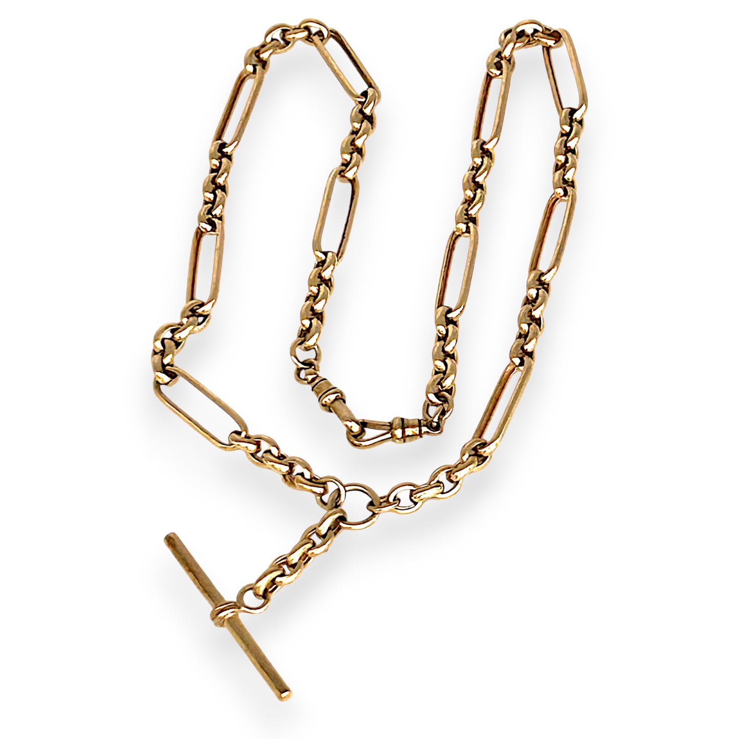 GOLD DEAL | 9ct (9K) Gold Prestige Figaro Chain T Bar, Stunning Investment. Valuation $9,000