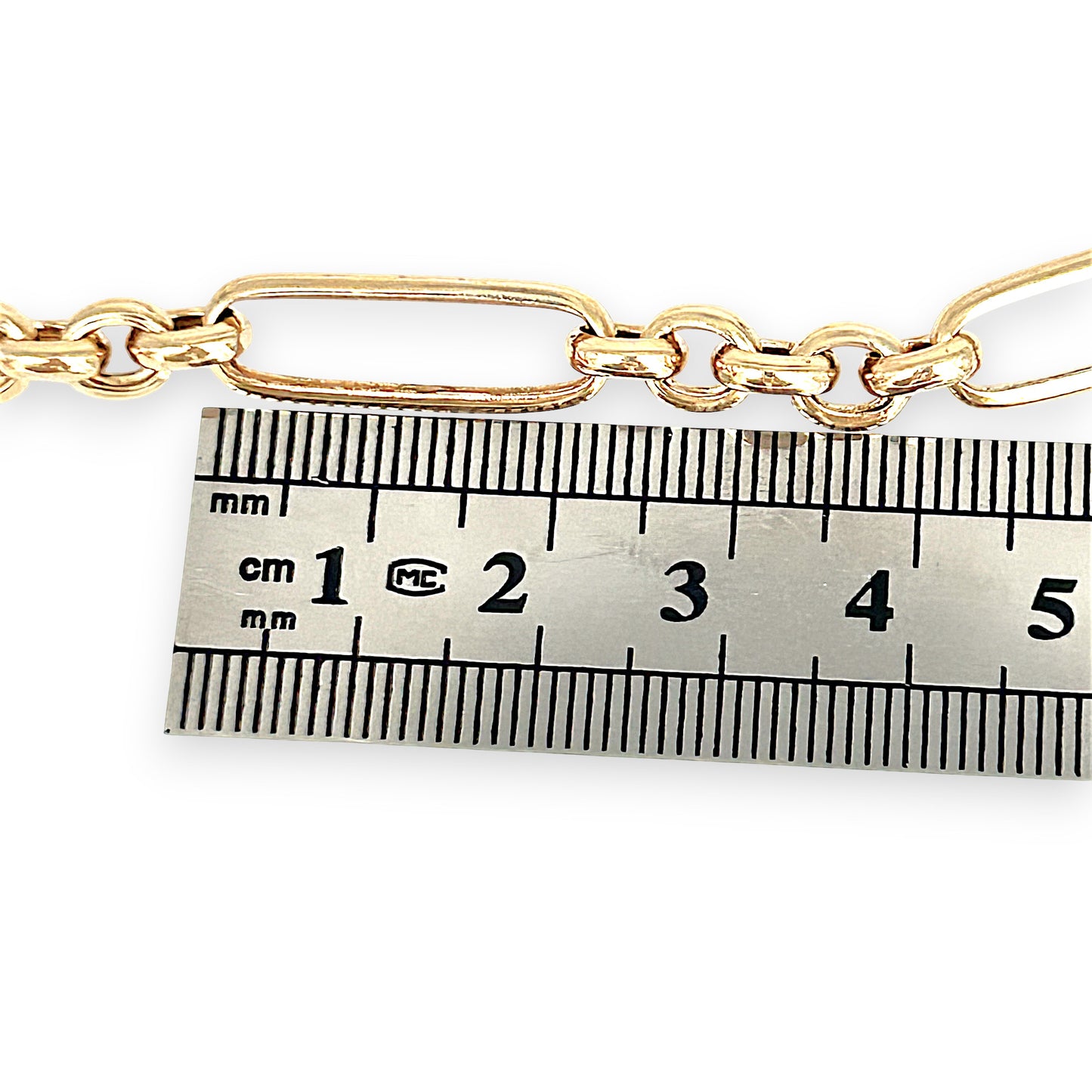 GOLD DEAL | 9ct (9K) Gold Prestige Figaro Chain T Bar, Stunning Investment. Valuation $9,000