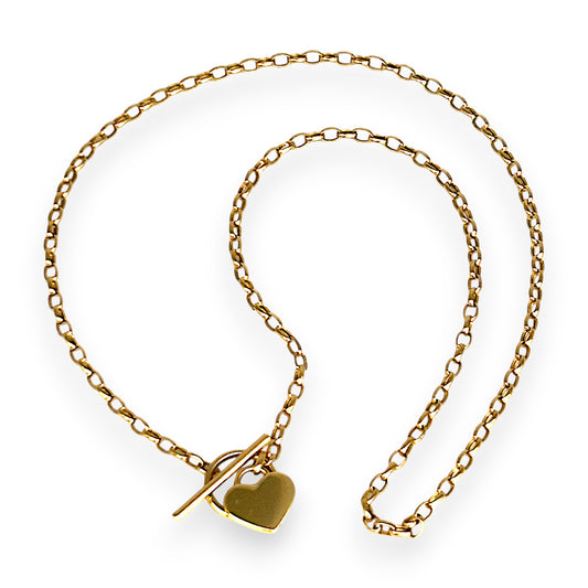 GOLD DEAL | 9ct (9K) Gold Refurbished Sweetheart Belcher Chain 42cm