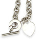 SILVER DEAL | Vintage TIFFANY & CO Sterling Silver Heart Tag Toggle Necklace 37cm