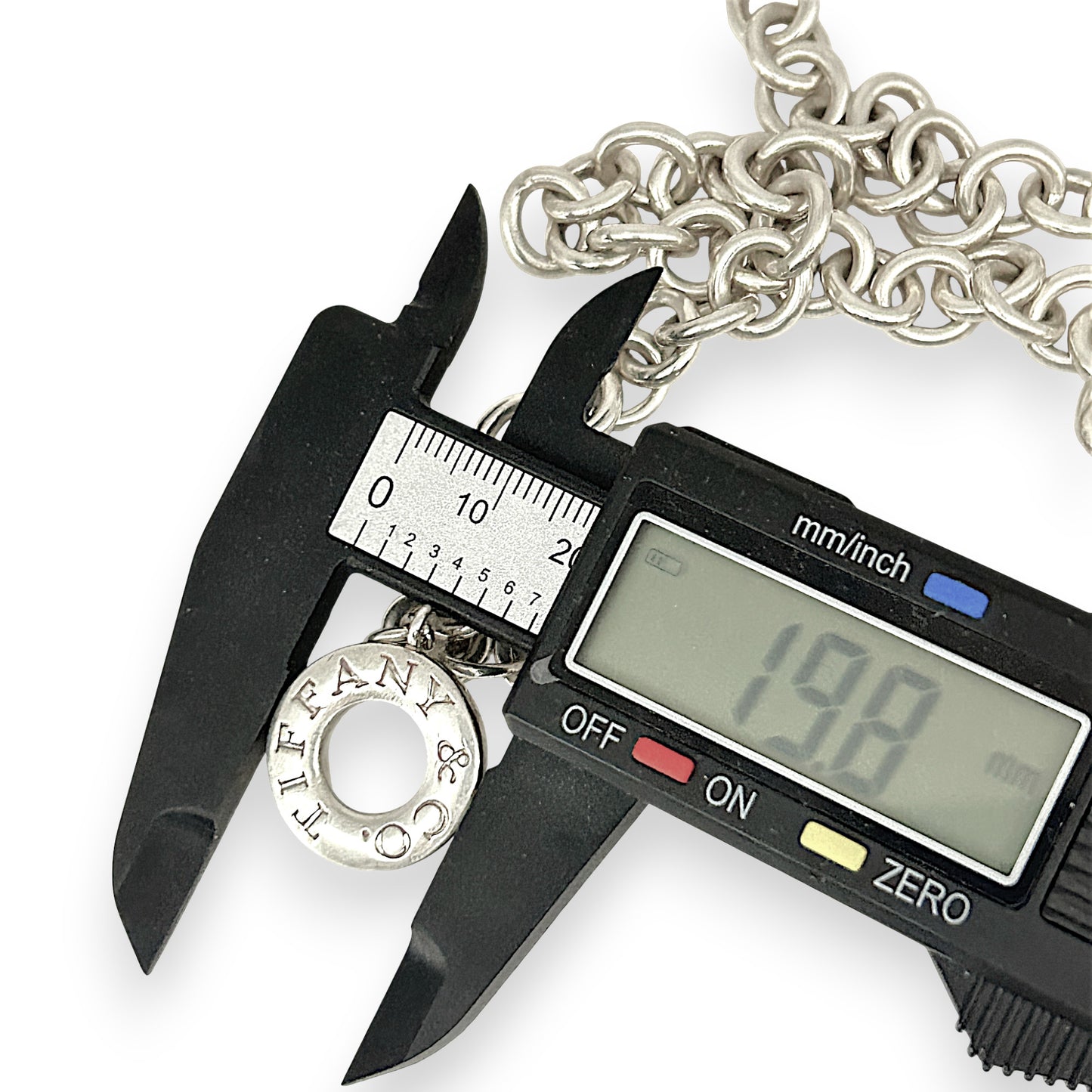 SILVER DEAL | Vintage TIFFANY & CO Sterling Silver Heart Tag Toggle Necklace 40cm