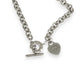 SILVER DEAL | Vintage TIFFANY & CO Sterling Silver Heart Tag Toggle Necklace 38.5cm