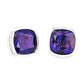 GOLD DEAL |  BARGAIN 18ct (18k) White Gold Amethyst Glow Studs with Diamonds