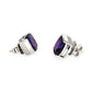 GOLD DEAL |  BARGAIN 18ct (18k) White Gold Amethyst Glow Studs with Diamonds