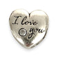 SILVER DEAL | Sterling Silver Heart Bead Charm - I Love You