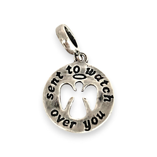 SILVER DEAL | Sterling Silver Dangle Charm - Guardian Angels