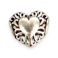 SILVER DEAL | E & R Sterling Silver Openwork Charm - Whispers of Love Heart