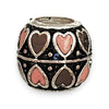 SILVER DEAL | Sterling Silver Spacer Bead Charm - Midnight Heart