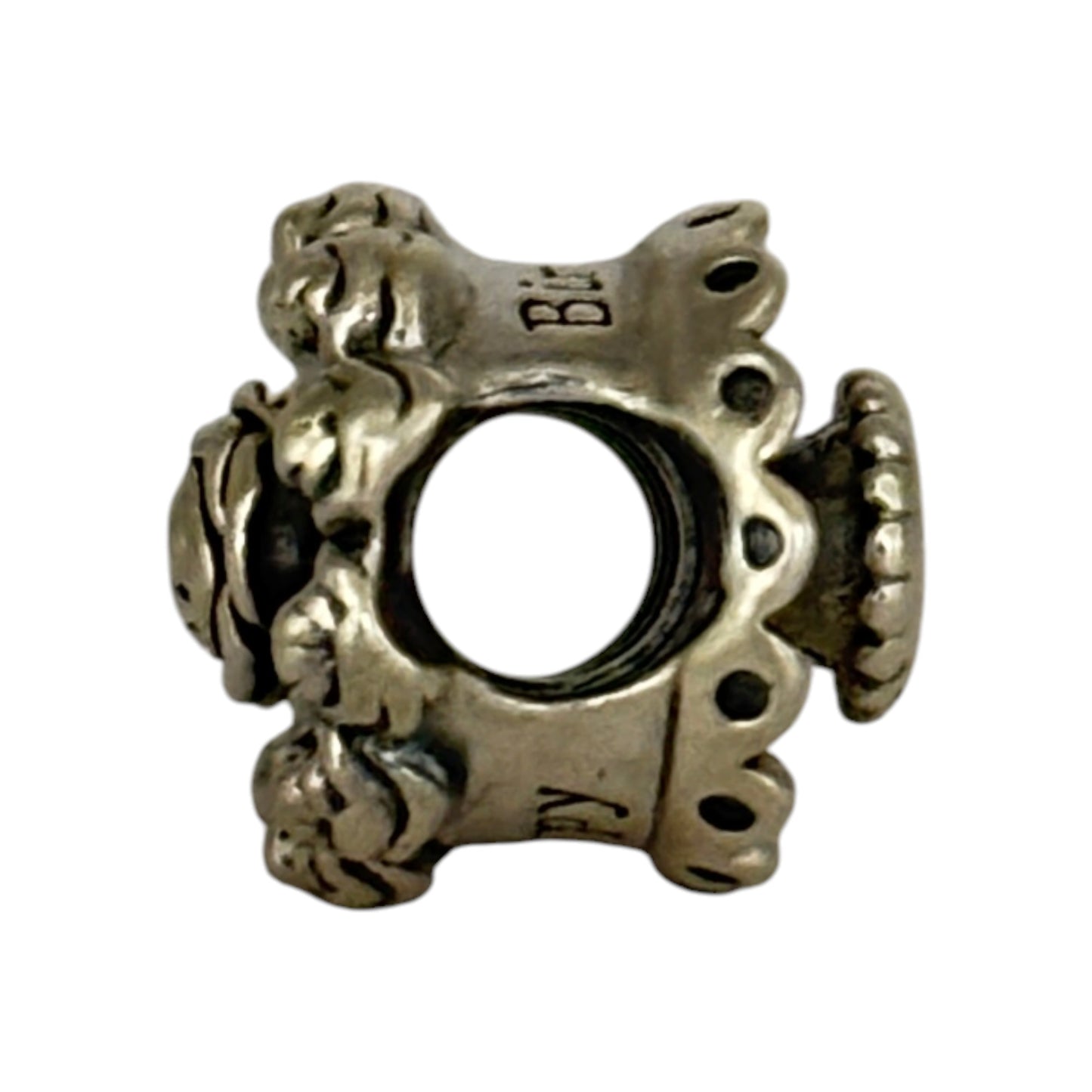 SILVER DEAL | Pandora Sterling Silver Bead Charm - Happy Birthday Cake