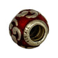 SILVER DEAL | Pandora Sterling Silver Bead Charm - Red Enamel Zen