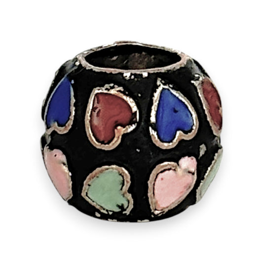 SILVER DEAL | Sterling Silver Bead Charm - Eclipse Heart Glow