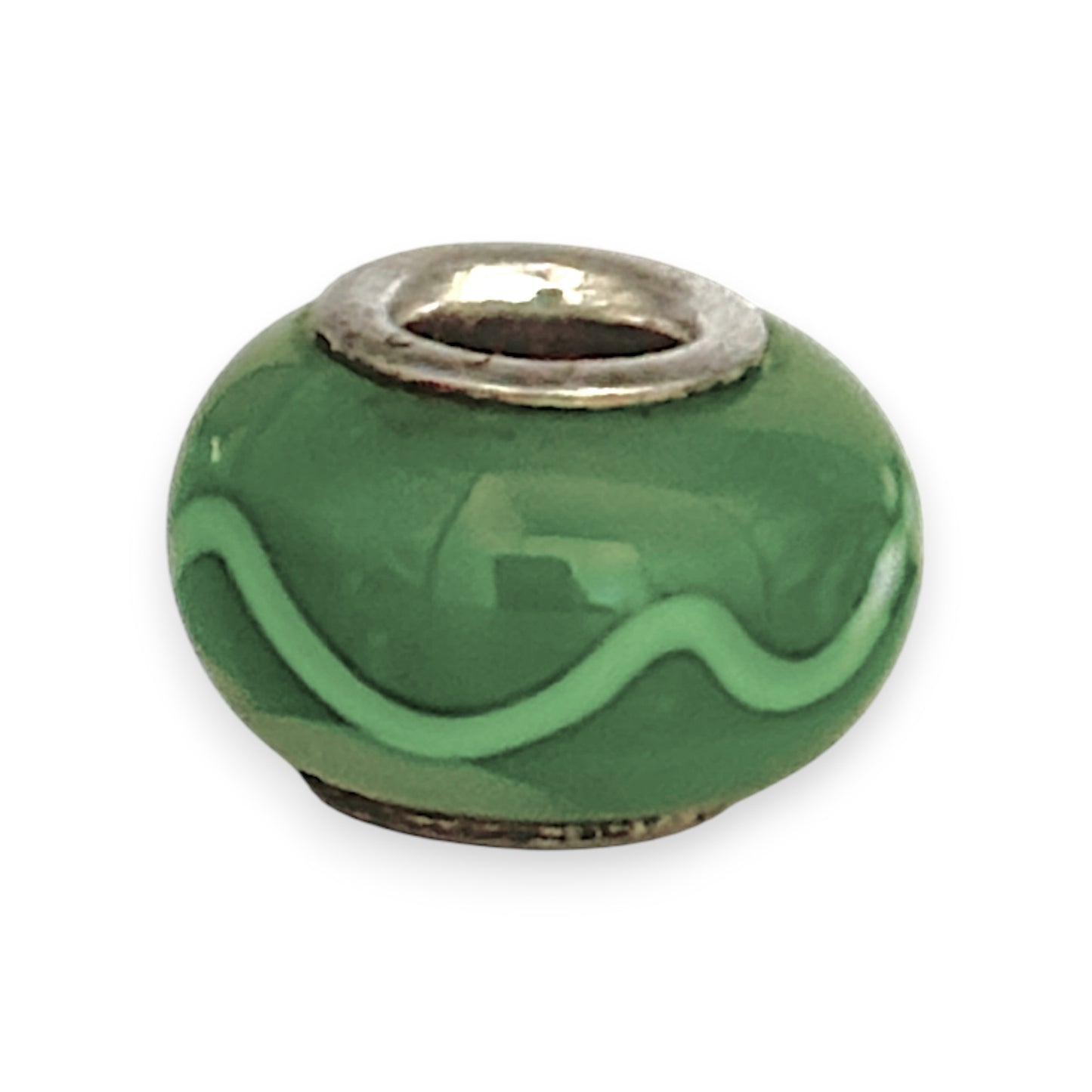 SILVER DEAL | Sterling Silver Murano Charm - Mint Tide