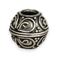 SILVER DEAL | Sterling Silver Bead Charm - Vintage Swirl Sphere