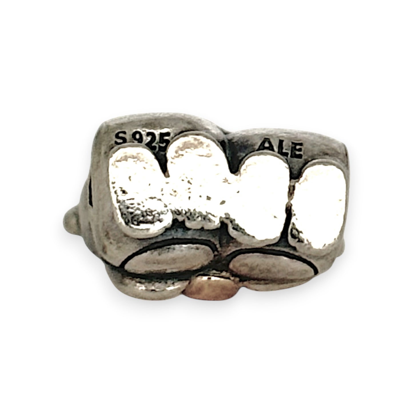 SILVER DEAL | Pandora Sterling Silver Bead Charm - Bear Hug with Golden Heart