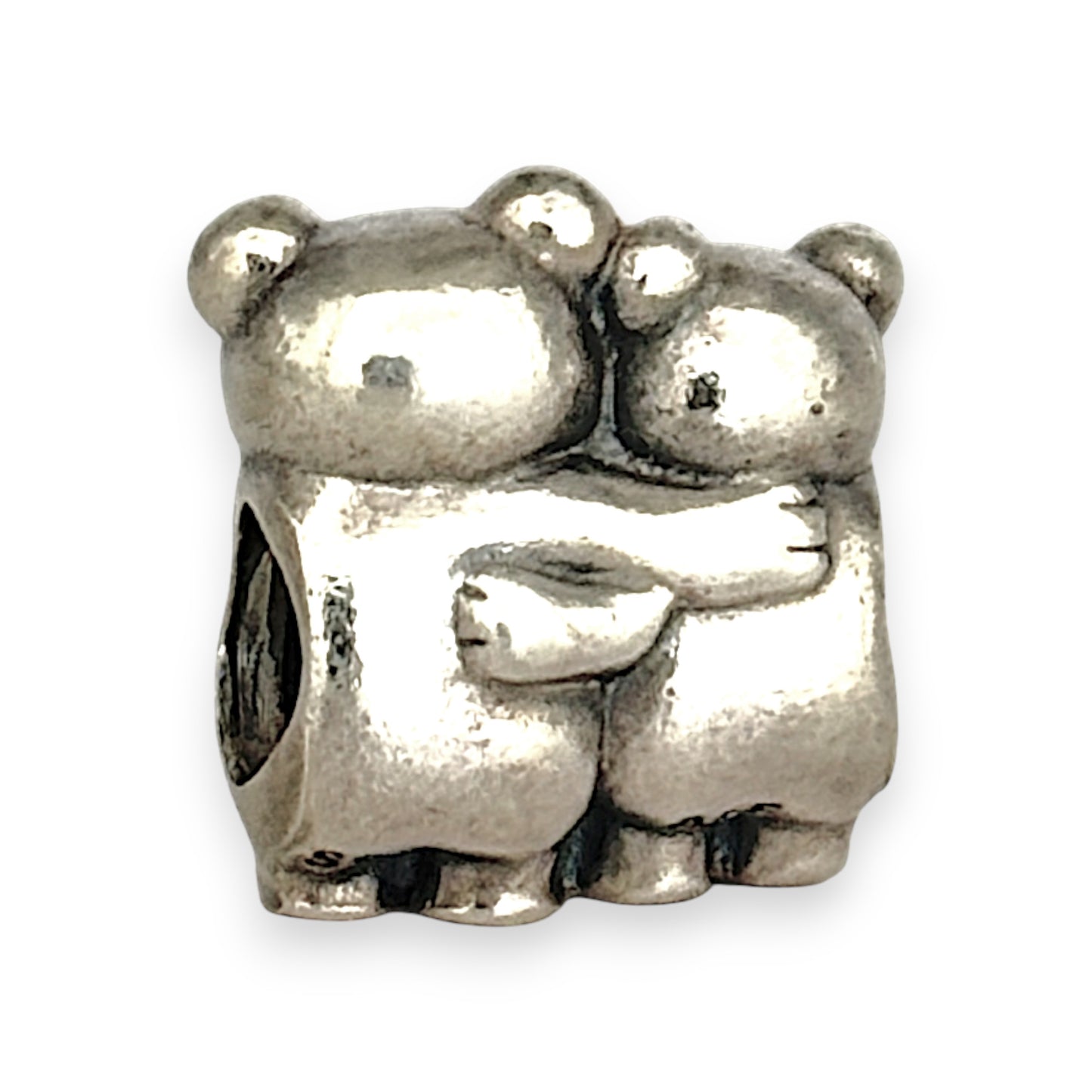 SILVER DEAL | Pandora Sterling Silver Bead Charm - Bear Hug with Golden Heart
