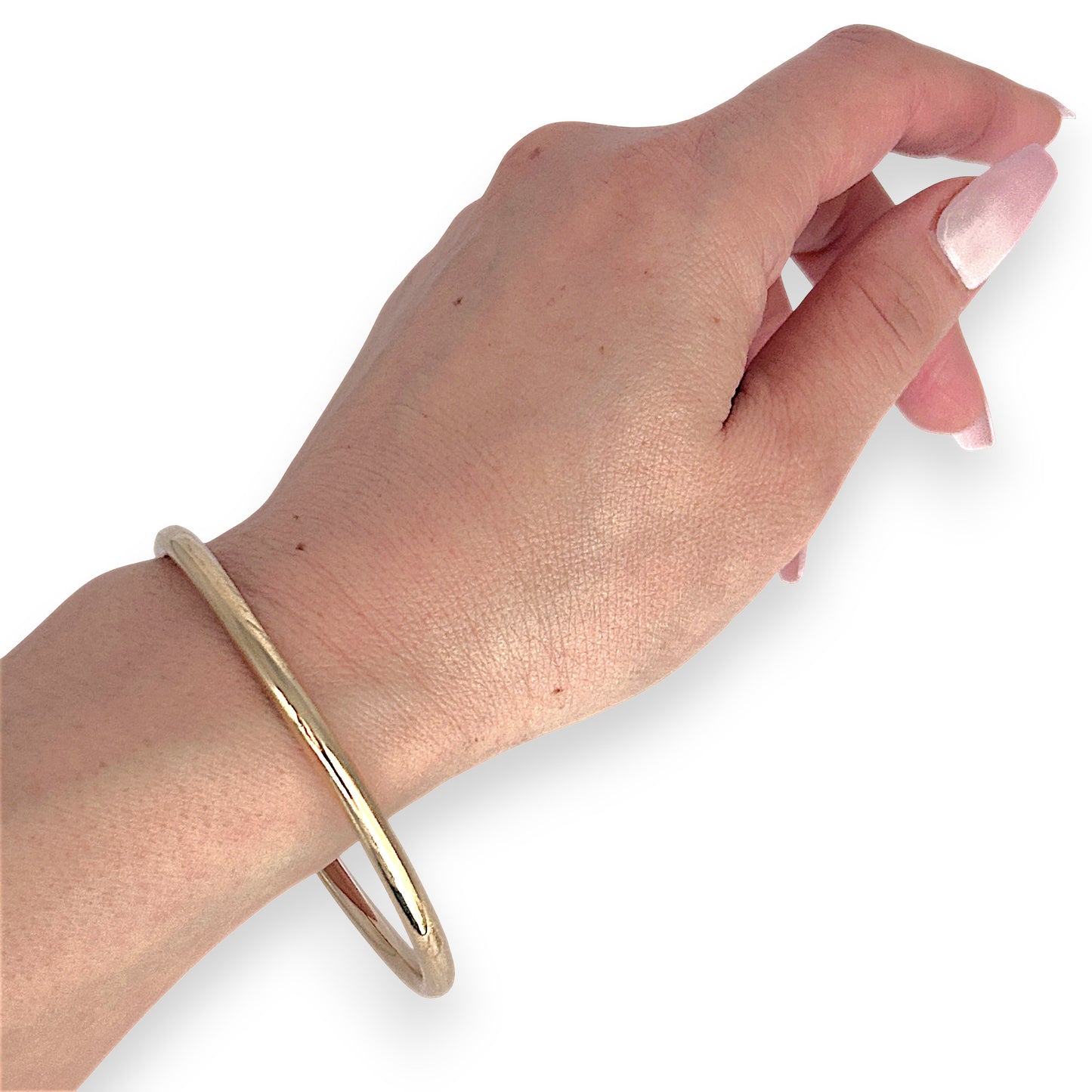 GOLD DEAL | 9ct (9K) Gold Minimalist Halo Bangle 63.7mm