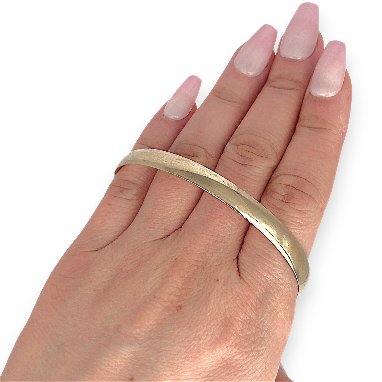 GOLD DEAL | 9ct (9K) Gold Aurora Oval Bangle 65.3mm