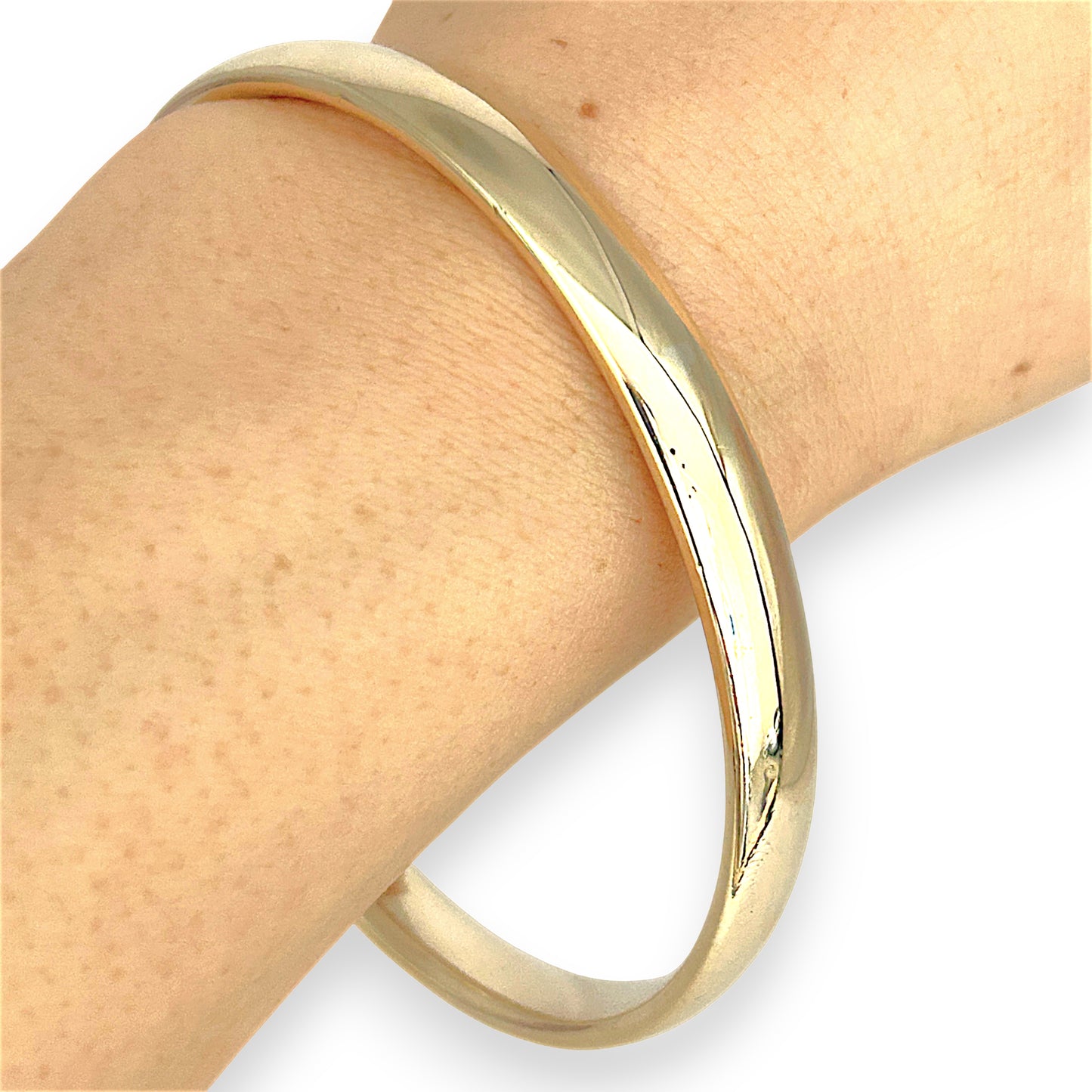 GOLD DEAL | 9ct Gold Regalis Bold Solid Bangle-Refurbished, 67.5mm