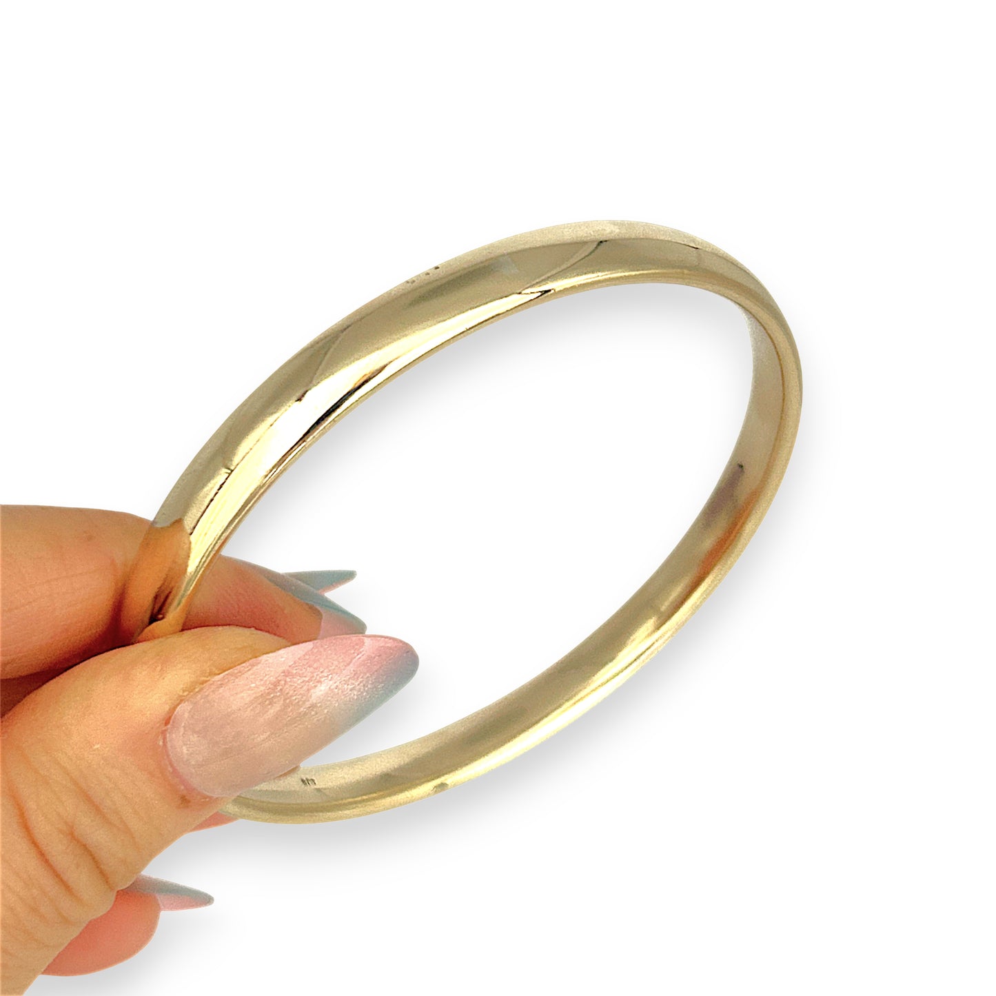 GOLD DEAL | 9ct Gold Regalis Bold Solid Bangle-Refurbished, 67.5mm