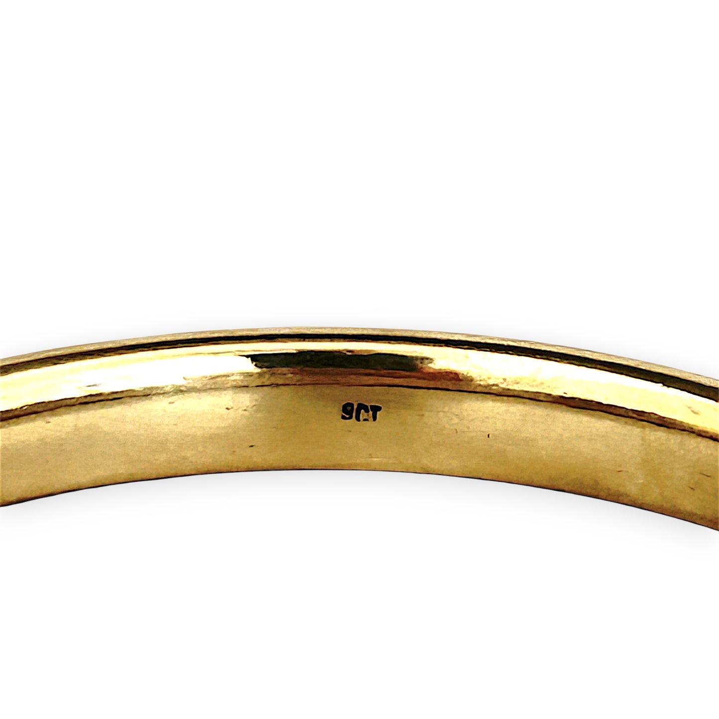 GOLD DEAL | 9ct Gold Regalis Bold Solid Bangle-Refurbished, 67.5mm