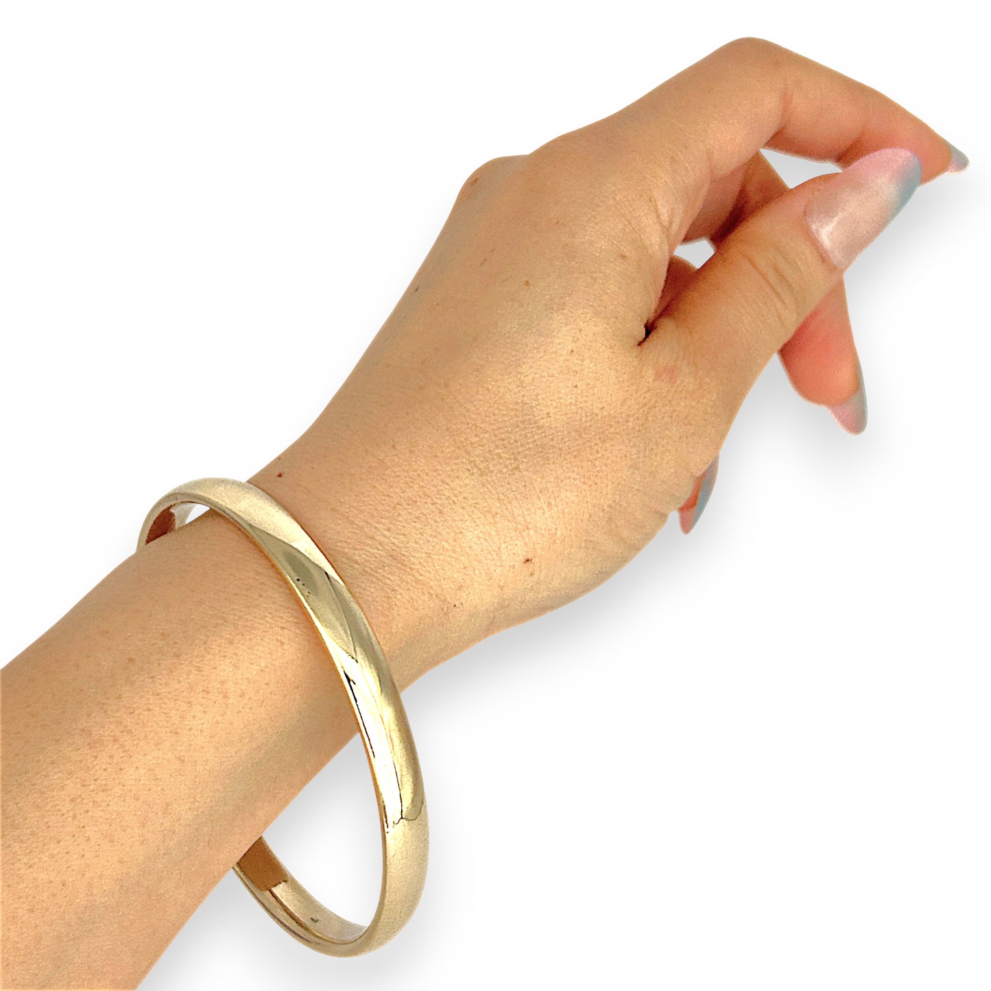 GOLD DEAL | 9ct Gold Regalis Bold Solid Bangle-Refurbished, 67.5mm