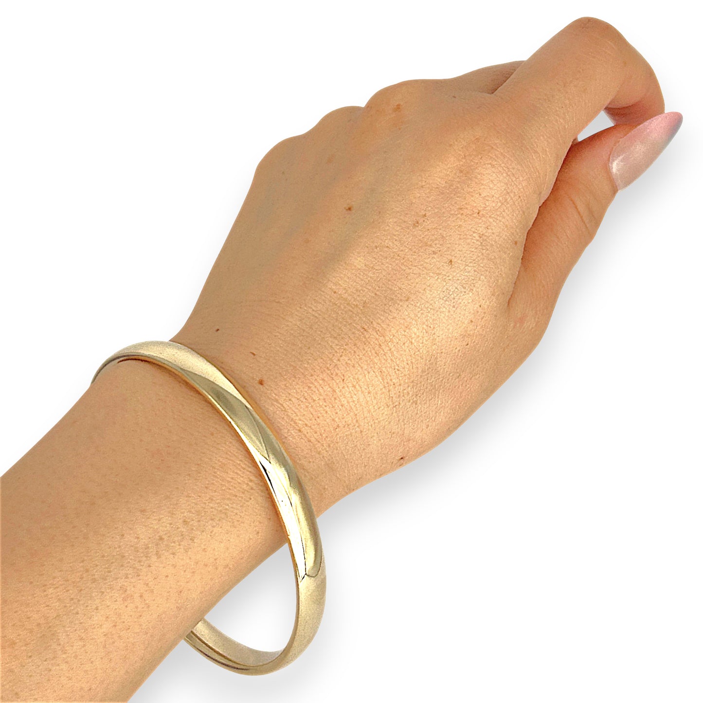 GOLD DEAL | 9ct Gold Regalis Bold Solid Bangle-Refurbished, 67.5mm