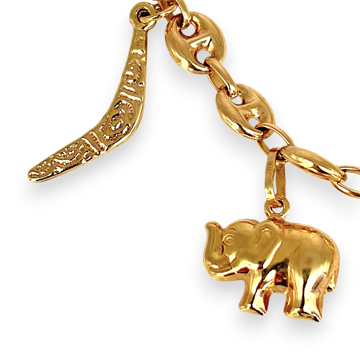 GOLD DEAL | 9ct (9K) Gold Charm Bracelet – Koala, Crocodile, Boomerang & More