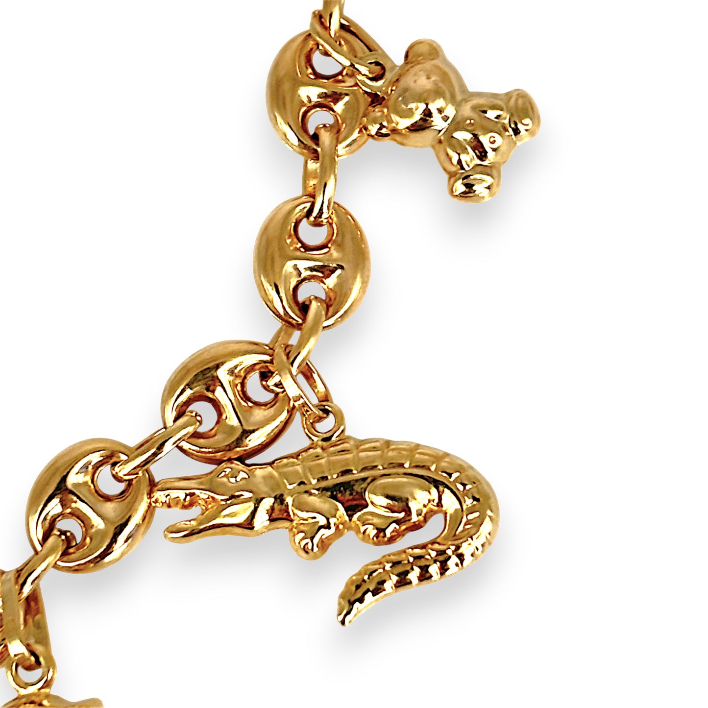 GOLD DEAL | 9ct (9K) Gold Charm Bracelet – Koala, Crocodile, Boomerang & More