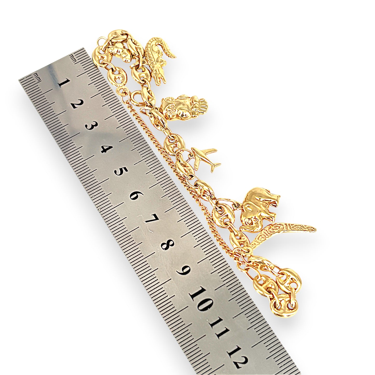 GOLD DEAL | 9ct (9K) Gold Charm Bracelet – Koala, Crocodile, Boomerang & More