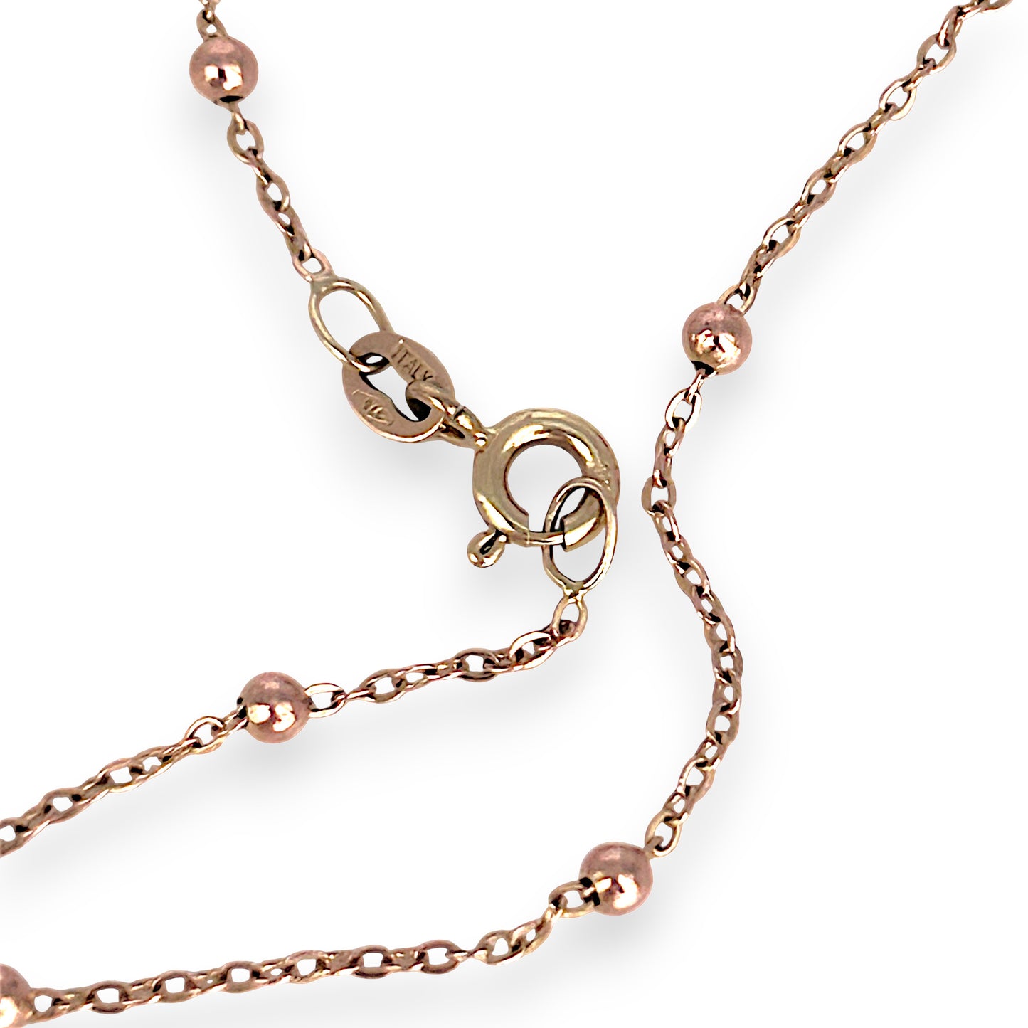 GOLD DEAL | 9ct (9K) Rose Gold Minimalist Beaded Bracelet 19cm