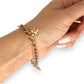 GOLD DEAL | 9ct (9K) Gold Heart, Rose & Bear Motifs Refurbished Bracelet 21cm