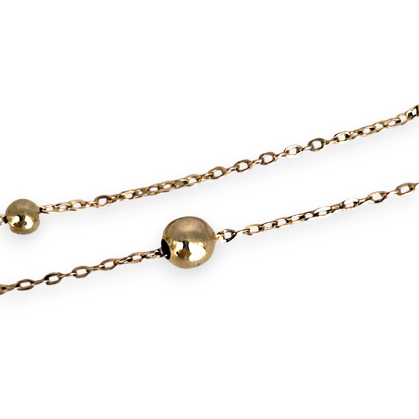 GOLD DEAL | 9ct (9K) Gold Beaded Cable Bracelet - Minimalist Grace with Adjustable Fit