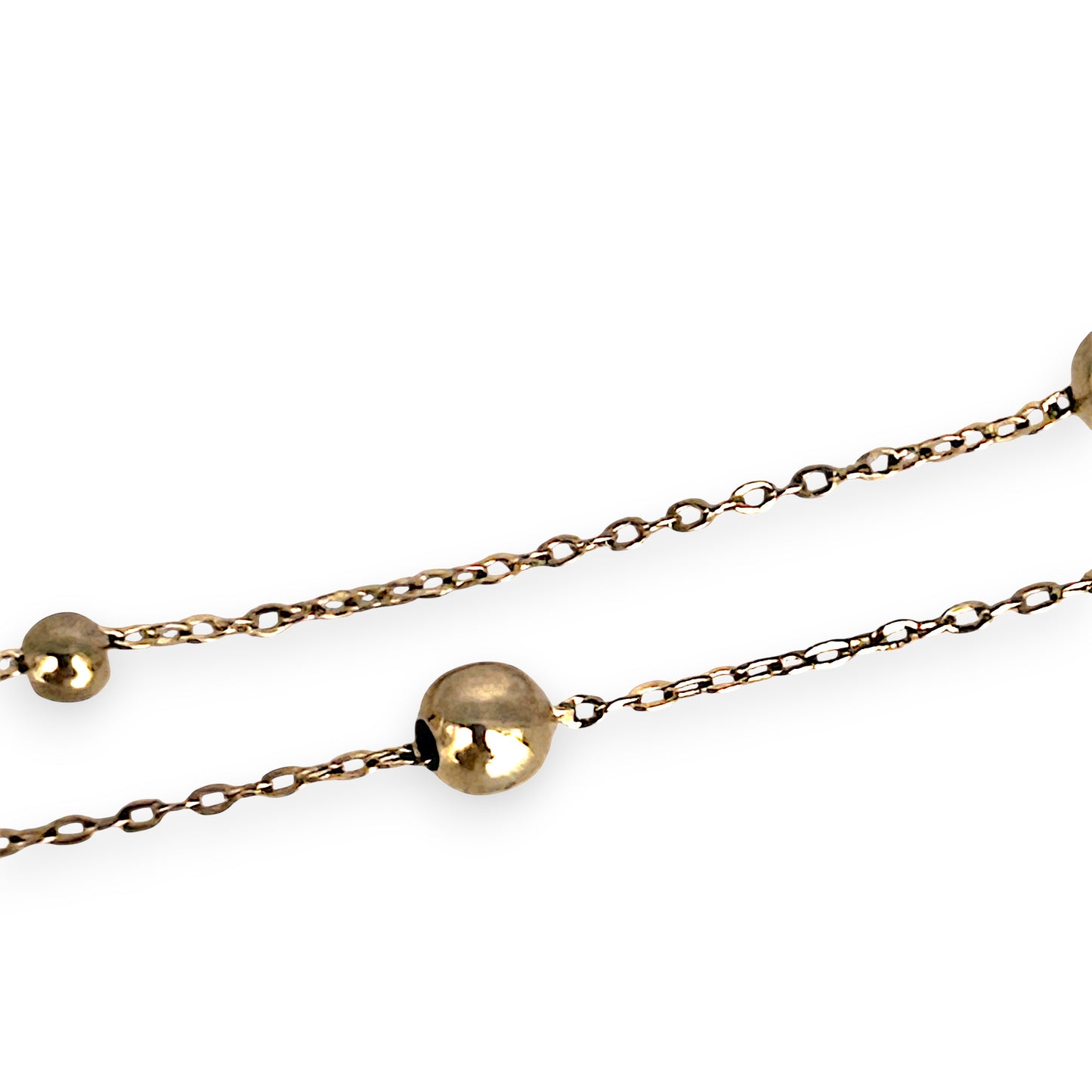 GOLD DEAL | 9ct (9K) Gold Beaded Cable Bracelet - Minimalist Grace with Adjustable Fit