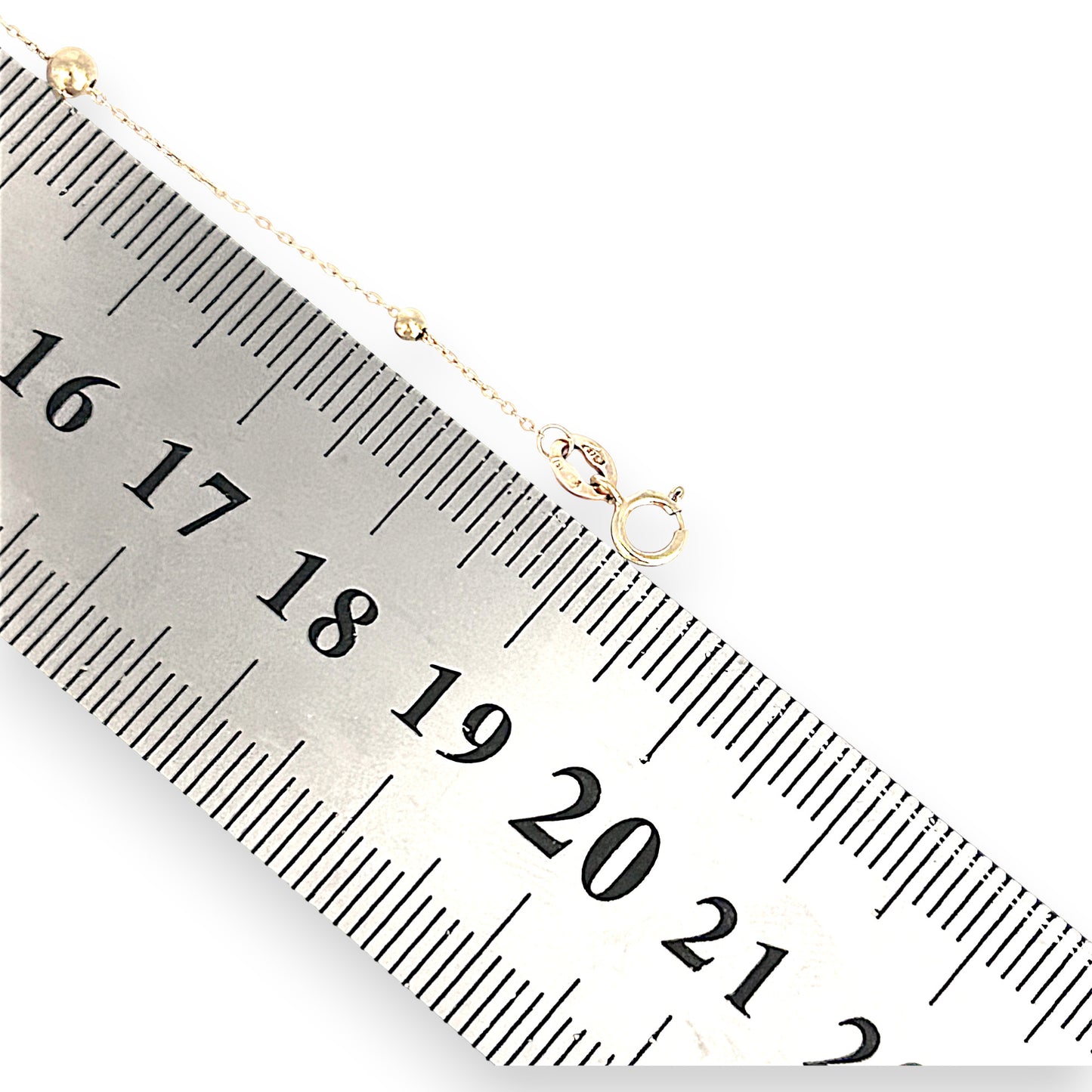 GOLD DEAL | 9ct (9K) Gold Beaded Cable Bracelet - Minimalist Grace with Adjustable Fit
