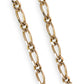 GOLD DEAL | 9ct (9K) Gold Sentimental Figaro Bracelet 18cm Padlock & Safety Chain