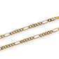 GOLD DEAL | 9ct (9K) Gold Engravable Plate ID Figaro 5-1 Bracelet 18cm