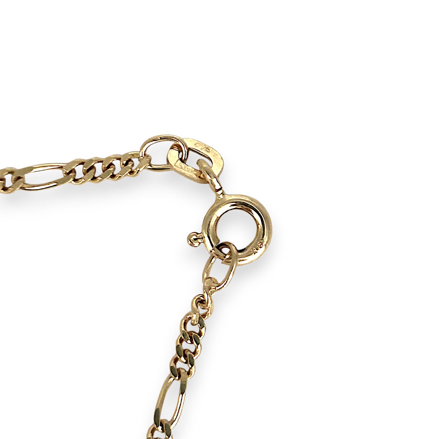GOLD DEAL | 9ct (9K) Gold Engravable Plate ID Figaro 5-1 Bracelet 18cm