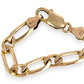 GOLD DEAL | NZ 9ct (9K) Gold Flawless Figaro Elongated Link Bracelet 21.5cm
