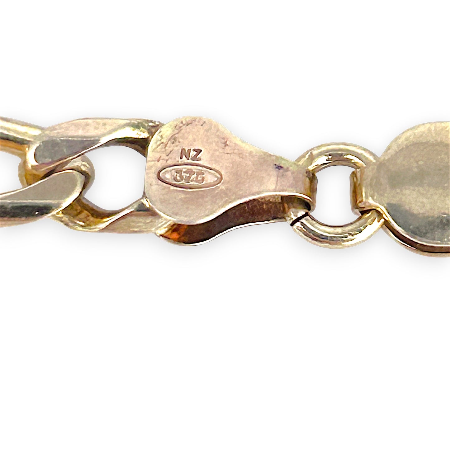 GOLD DEAL | NZ 9ct (9K) Gold Flawless Figaro Elongated Link Bracelet 21.5cm